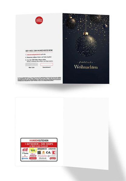Wunschgutschein Fröhliche Weihnachten - Christbaumkugeln – Geschenkgutschein Ansicht 3