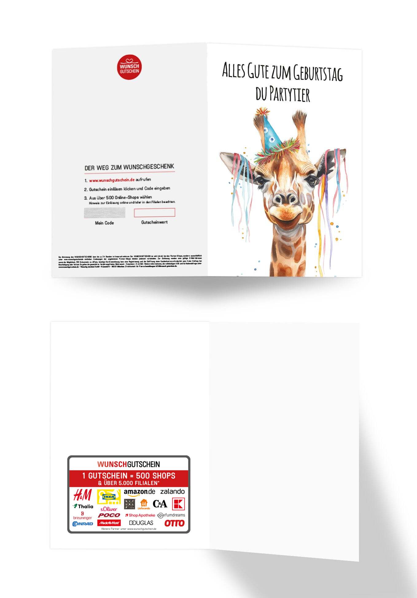 Wunschgutschein Alles Gute - Giraffe PDF – Geschenkgutschein Ansicht 3