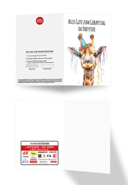 Wunschgutschein Alles Gute - Giraffe PDF – Geschenkgutschein Ansicht 3