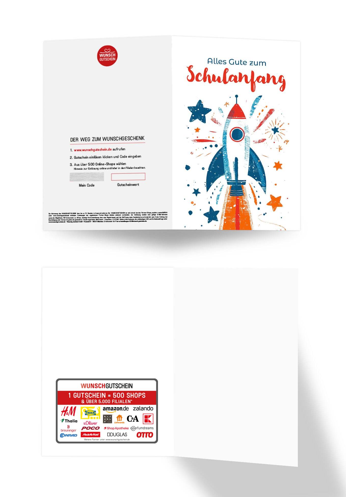 Wunschgutschein Alles Gute Schulanfang - Rakete – Geschenkgutschein Ansicht 3