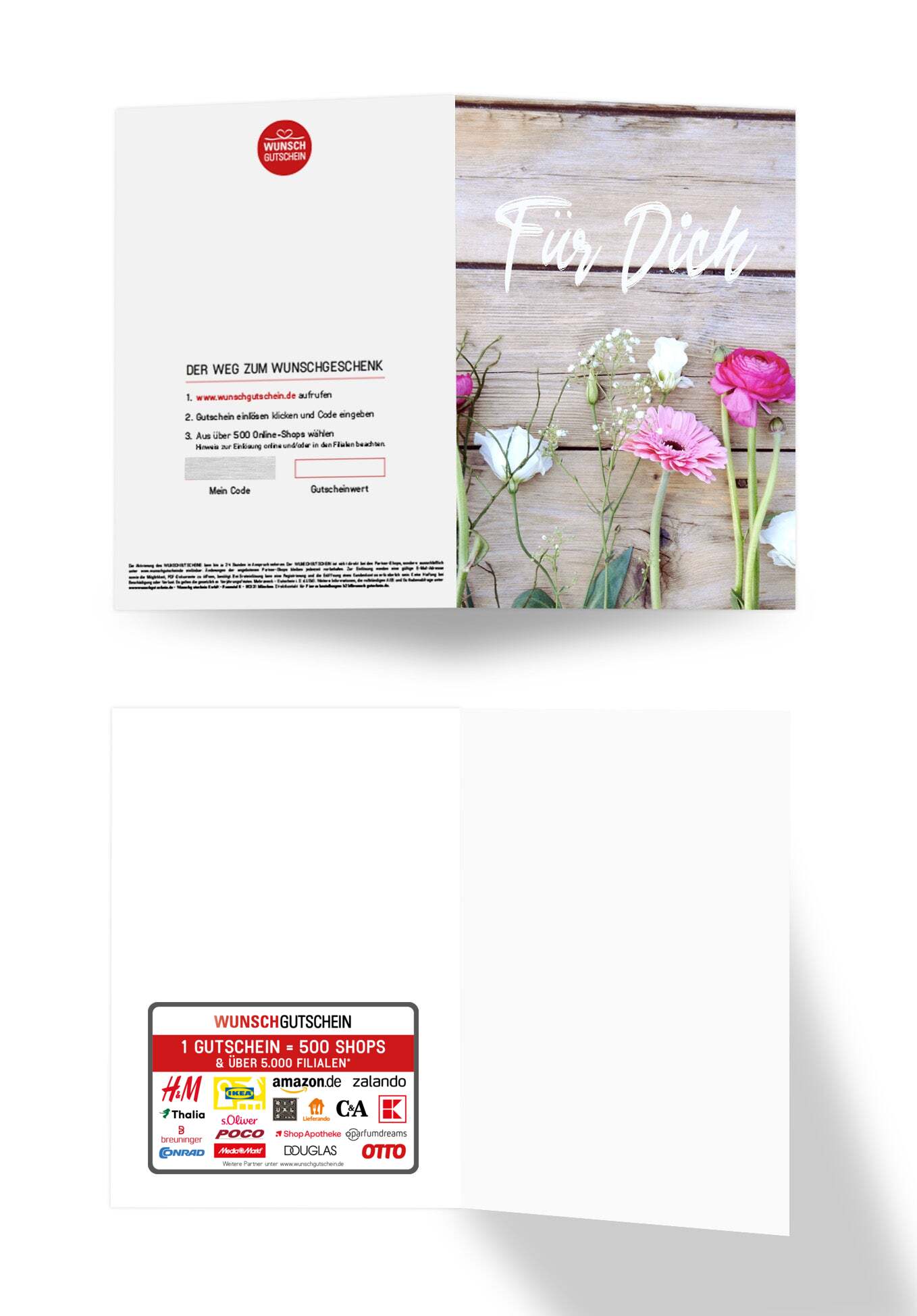 Wunschgutschein Für Dich - Blumen – Geschenkgutschein Ansicht 3