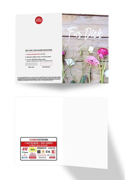 Wunschgutschein Für Dich - Blumen – Geschenkgutschein Ansicht 3