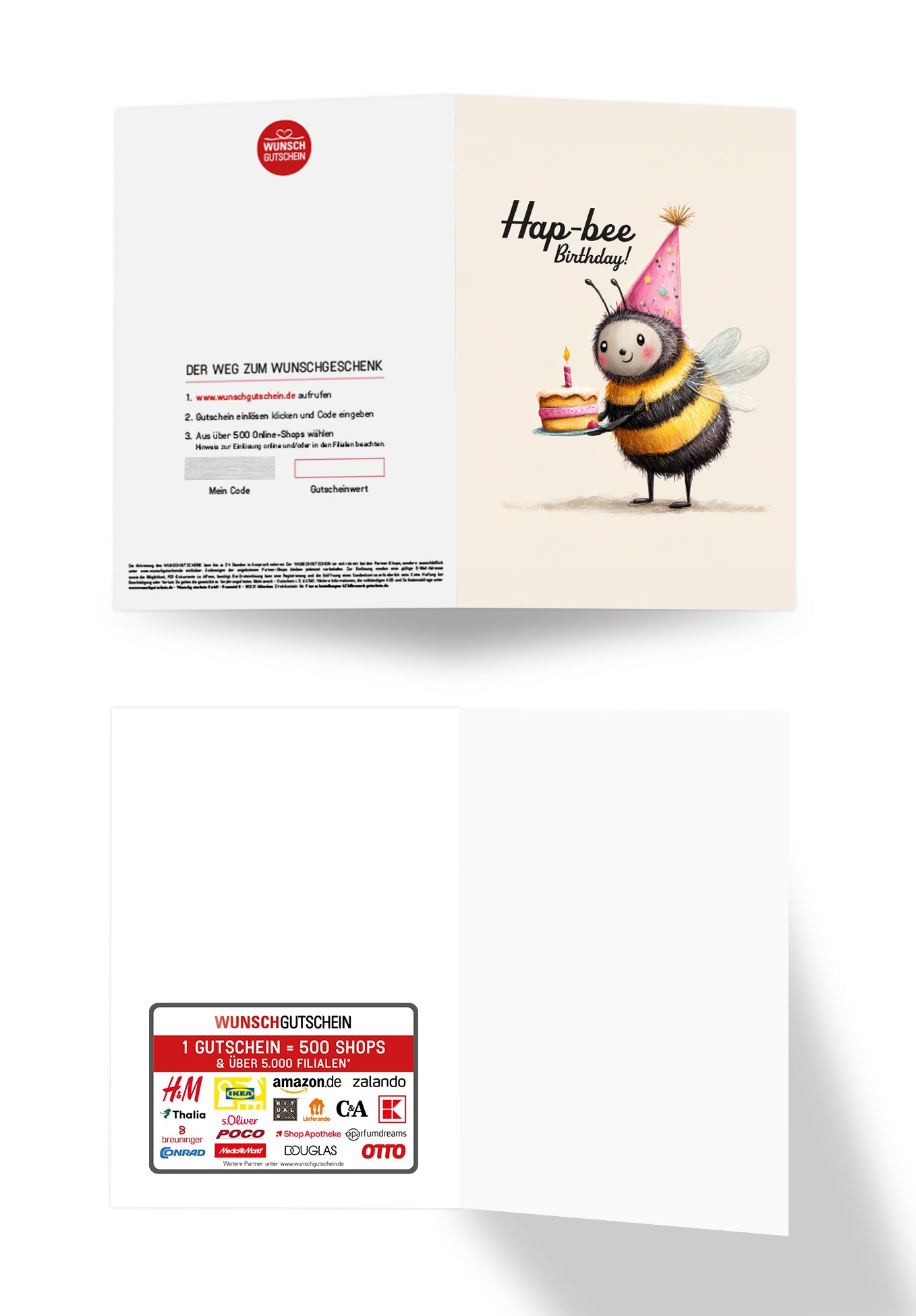 Wunschgutschein Hapbee Birthday - Biene PDF – Geschenkgutschein Ansicht 3
