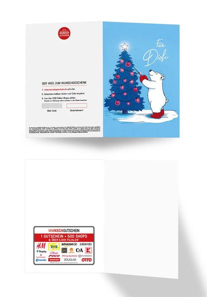Wunschgutschein Für Dich - Eisbär Tanne – Geschenkgutschein Ansicht 3
