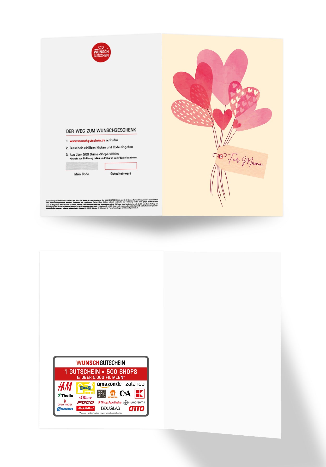 Wunschgutschein Für Mama - Herzen Pastell PDF – Geschenkgutschein Ansicht 3