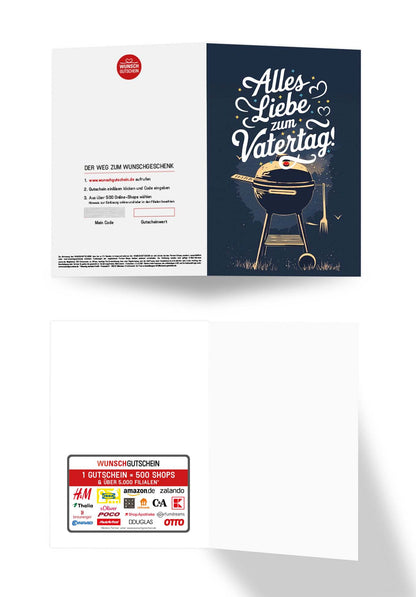 Wunschgutschein Alles Liebe Vatertag - Grill Blau PDF – Geschenkgutschein Ansicht 3