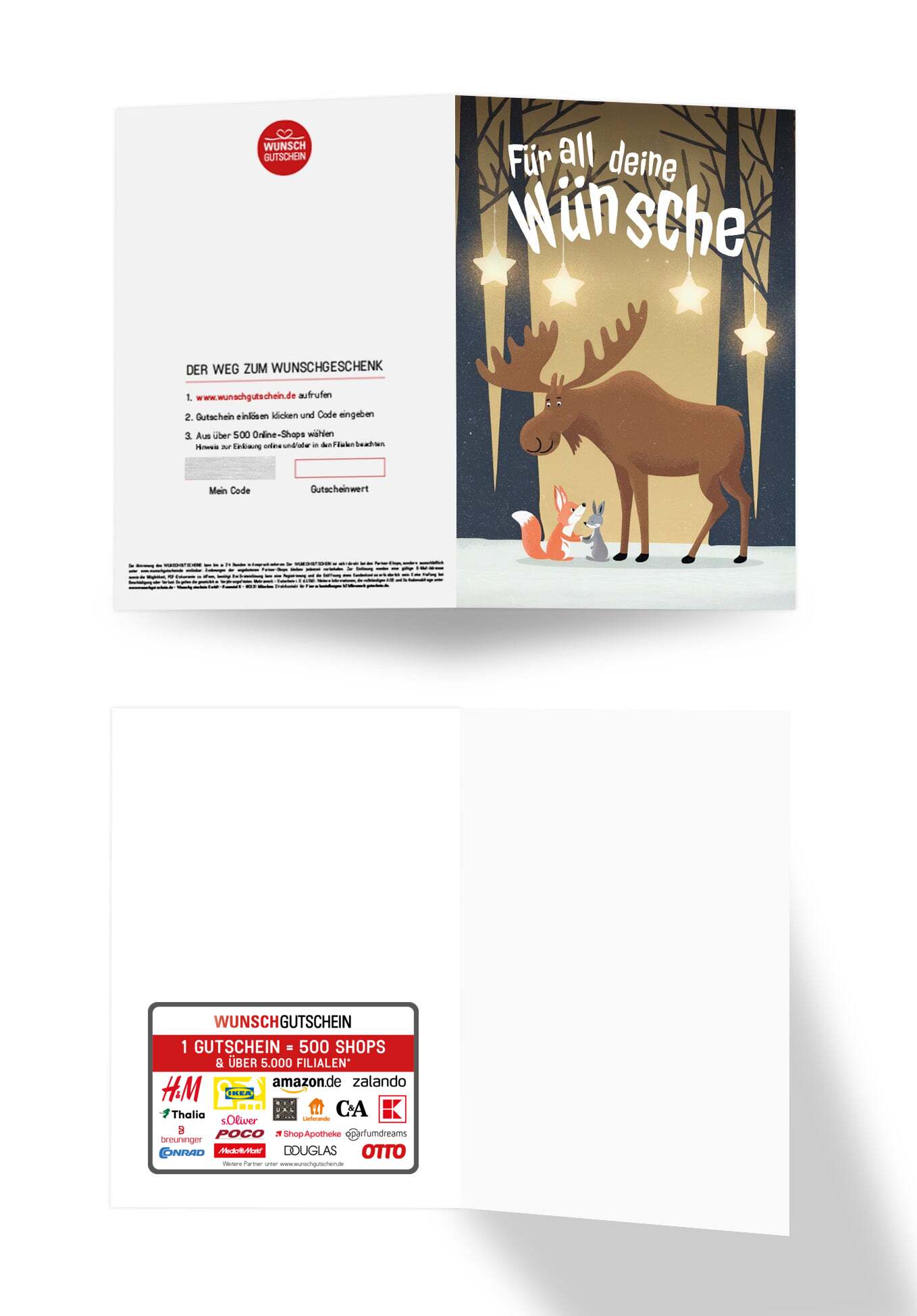Wunschgutschein Für deine Wünsche - Tiere Wald – Geschenkgutschein Ansicht 3