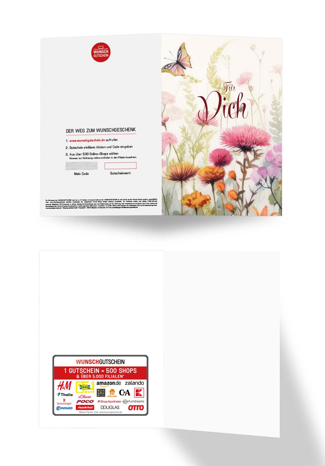 Wunschgutschein Für Dich - Blumenwiese – Geschenkgutschein Ansicht 3