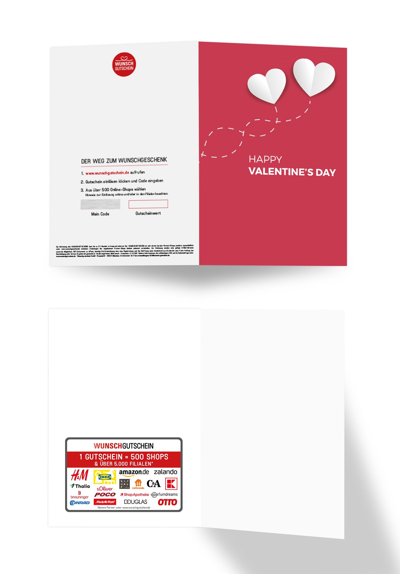 Wunschgutschein Happy Valentine's Day - Herzen – Geschenkgutschein Ansicht 7