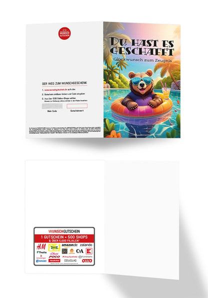 Wunschgutschein Geschafft - Pool Bär – Geschenkgutschein Ansicht 3