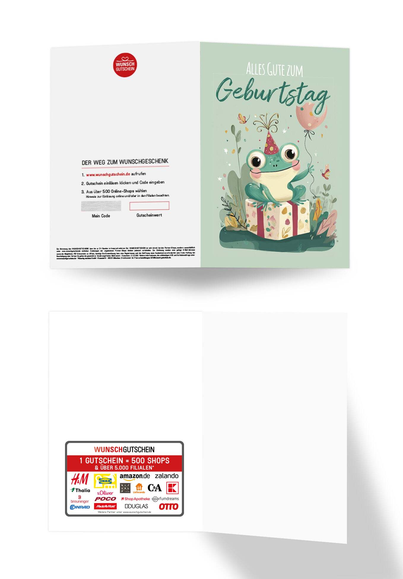 Wunschgutschein Alles Gute zum Geburtstag - Frosch PDF – Geschenkgutschein Ansicht 3