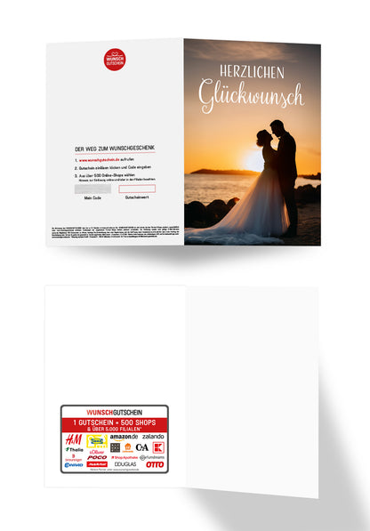 Wunschgutschein Herzlichen Glückwunsch - Sonnenuntergang – Geschenkgutschein Ansicht 7