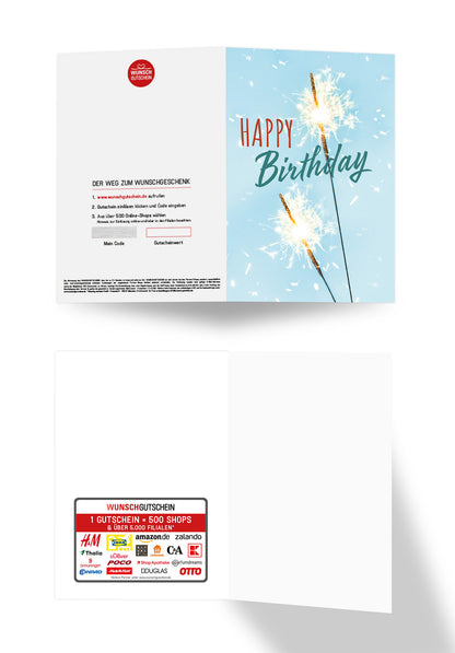 Wunschgutschein Happy Birthday - Wunderkerzen – Geschenkgutschein Ansicht 7