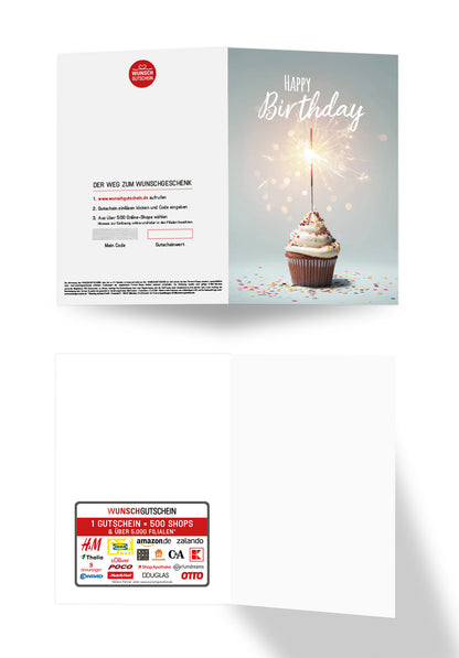 Wunschgutschein Happy Birthday - Muffin – Geschenkgutschein Ansicht 7