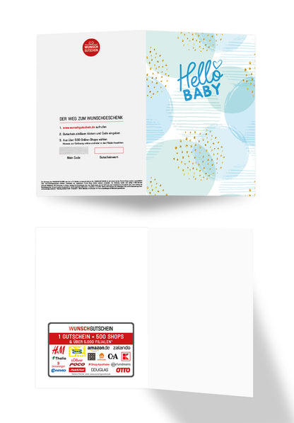 Wunschgutschein Hello Baby - Blau – Geschenkgutschein Ansicht 7