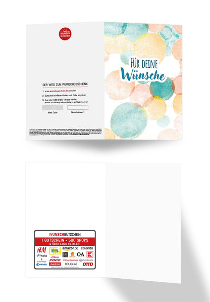 Wunschgutschein Für deine Wünsche - Bunte Kreise – Geschenkgutschein Ansicht 3
