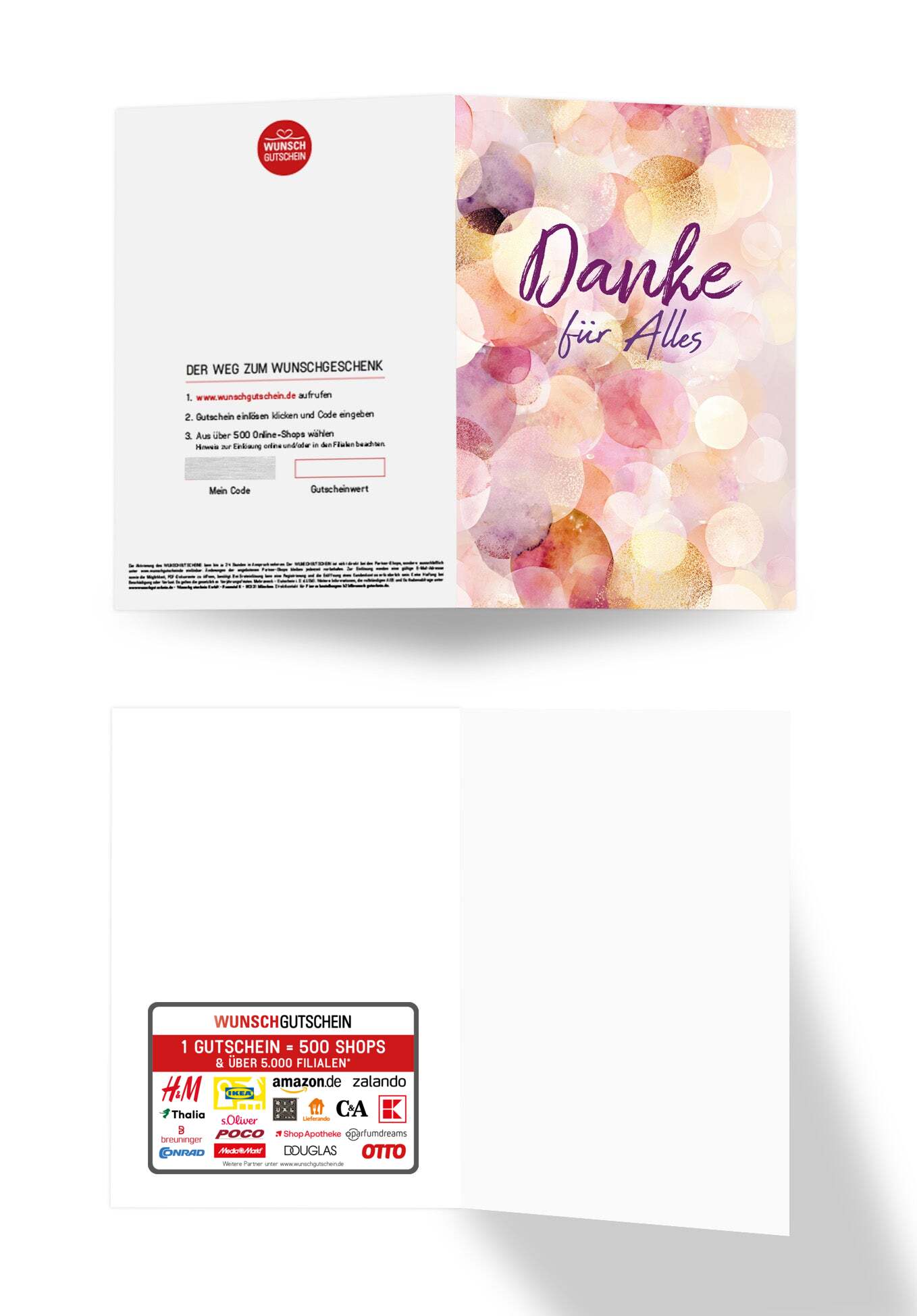 Wunschgutschein Danke für Alles - Lila Gold PDF – Geschenkgutschein Ansicht 3