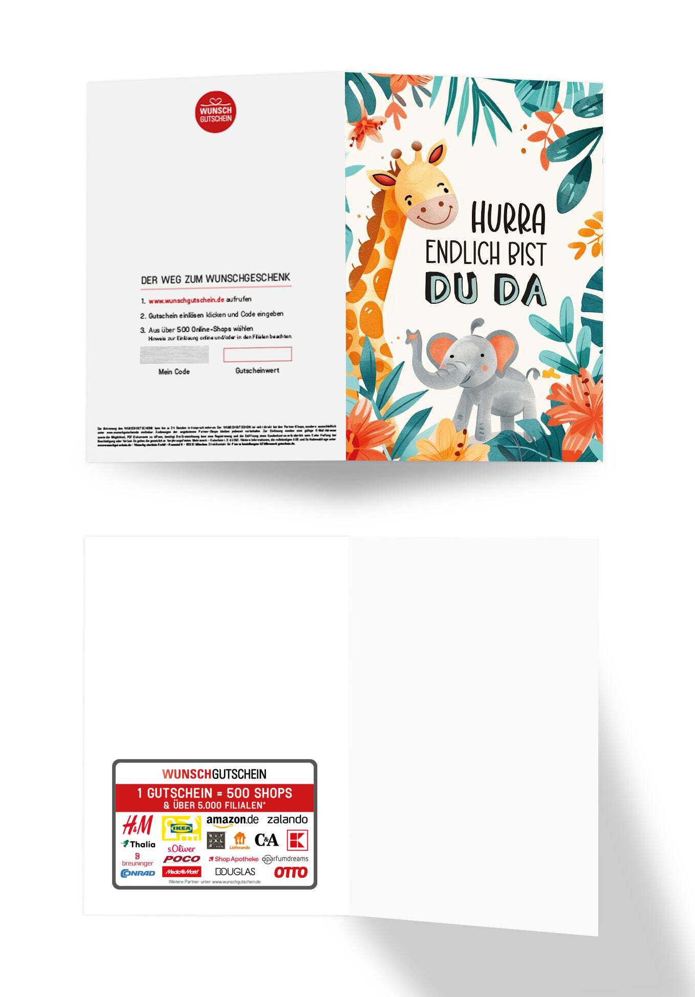 Wunschgutschein Endlich bist du da - Dschungel – Geschenkgutschein Ansicht 3