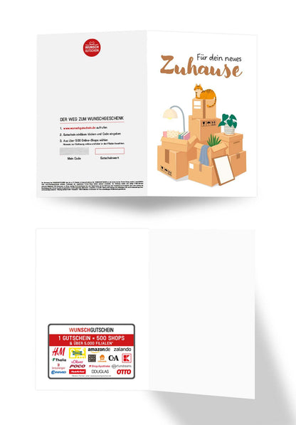 Wunschgutschein Für dein neues Zuhause - Kartonberg – Geschenkgutschein Ansicht 3