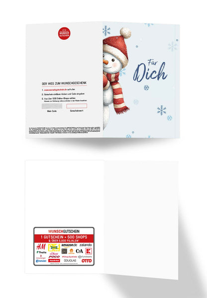 Wunschgutschein Für Dich - Schneemann – Geschenkgutschein Ansicht 3