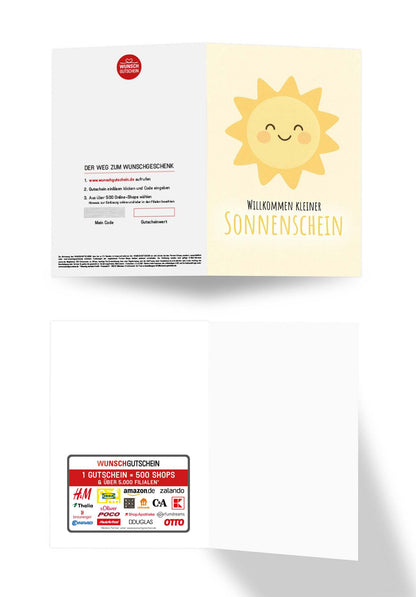 Wunschgutschein Willkommen Sonnenschein - Sonne PDF – Geschenkgutschein Ansicht 3
