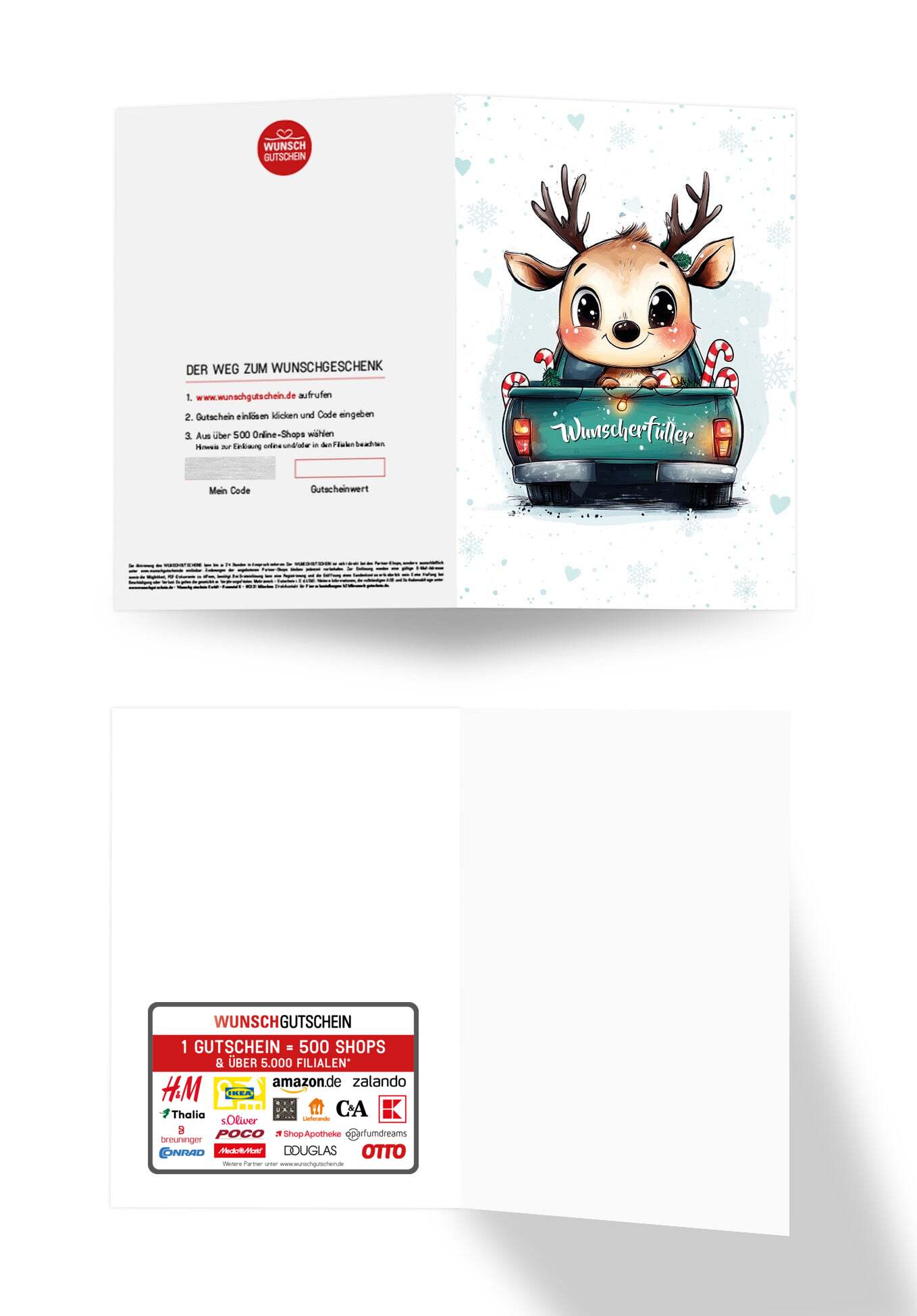 Wunschgutschein Wunscherfüller - Rentier Truck PDF – Geschenkgutschein Ansicht 3