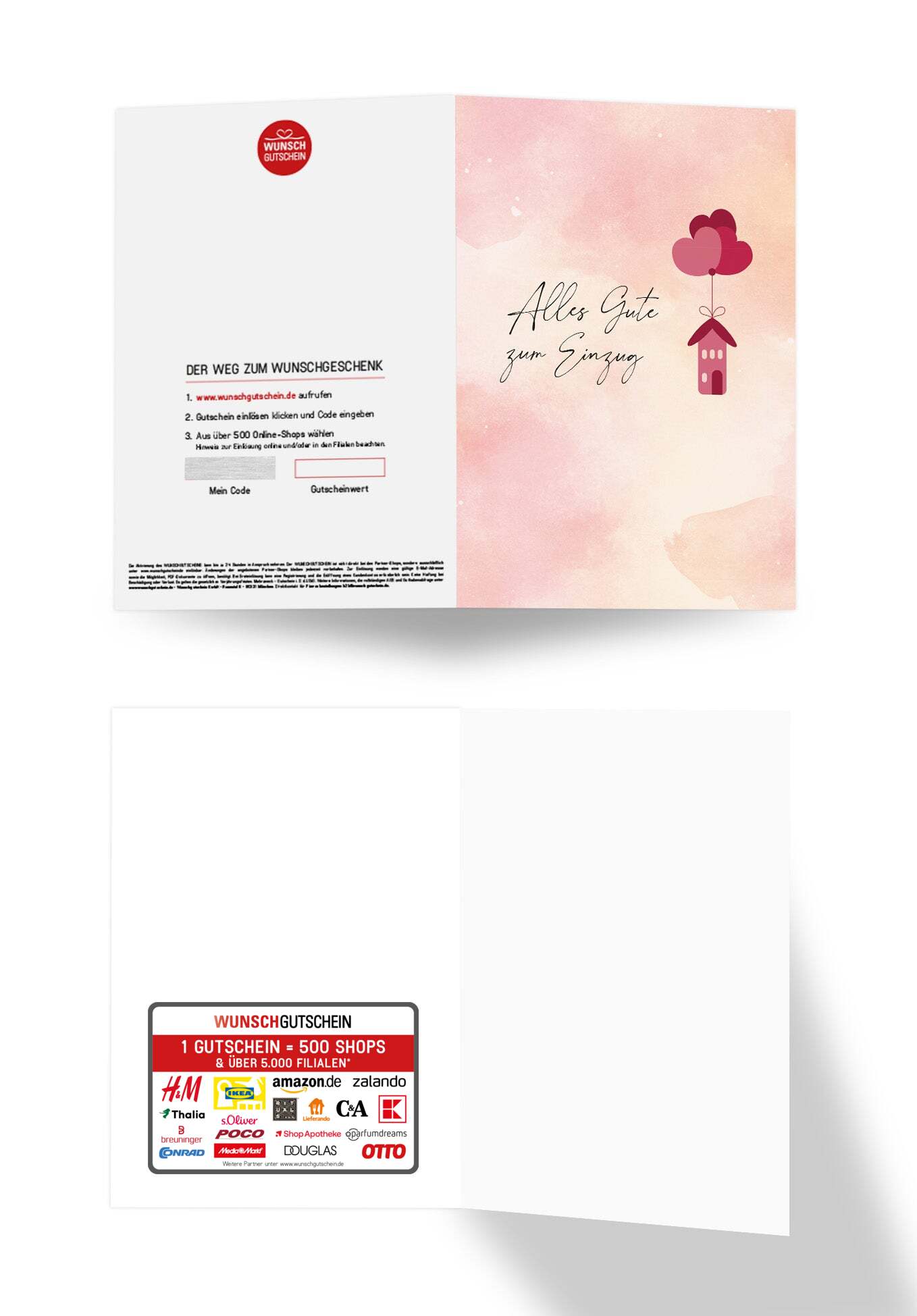 Wunschgutschein Alles Gute Einzug - Herz Haus PDF – Geschenkgutschein Ansicht 3