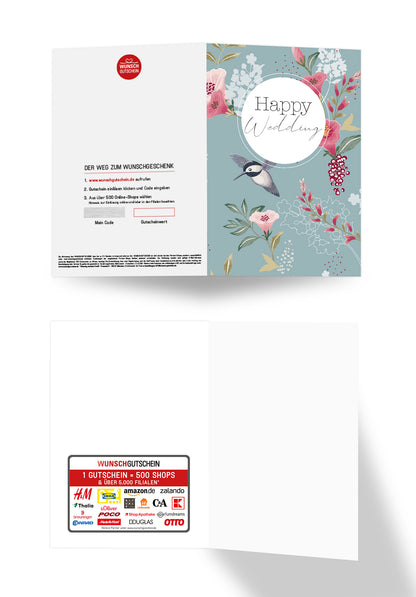 Wunschgutschein Happy Wedding - Vogel – Geschenkgutschein Ansicht 7