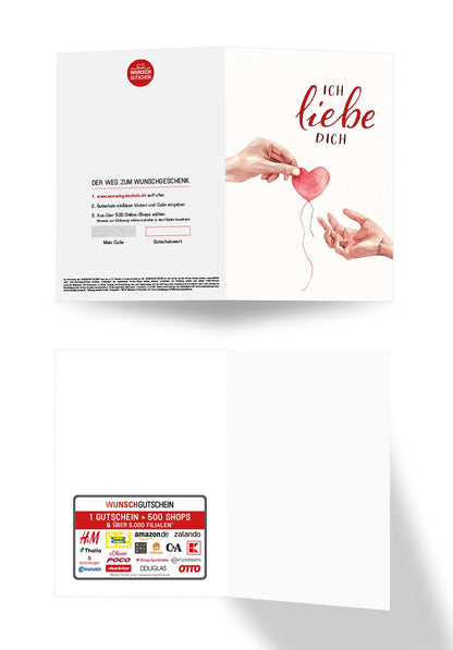 Wunschgutschein Ich liebe dich - Hände Herz – Geschenkgutschein Ansicht 3