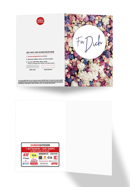 Wunschgutschein Für Dich - Bunte Blumen – Geschenkgutschein Ansicht 3