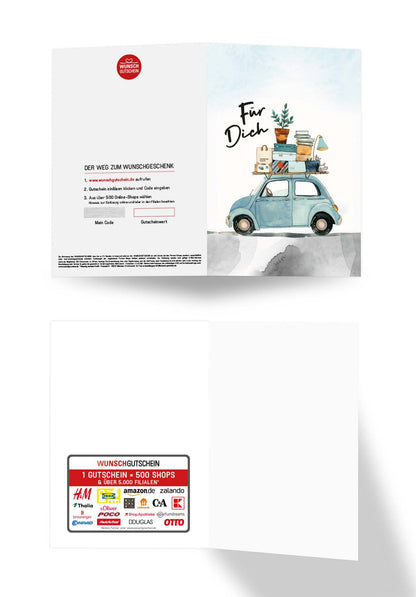 Wunschgutschein Für Dich - Umzug Auto – Geschenkgutschein Ansicht 3
