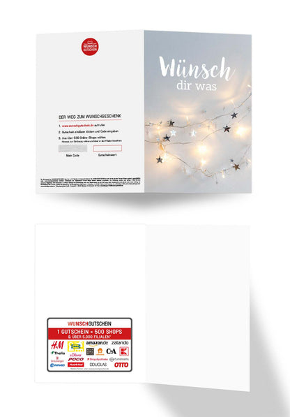 Wunschgutschein Wünsch dir was - Lichterkette Sterne – Geschenkgutschein Ansicht 3