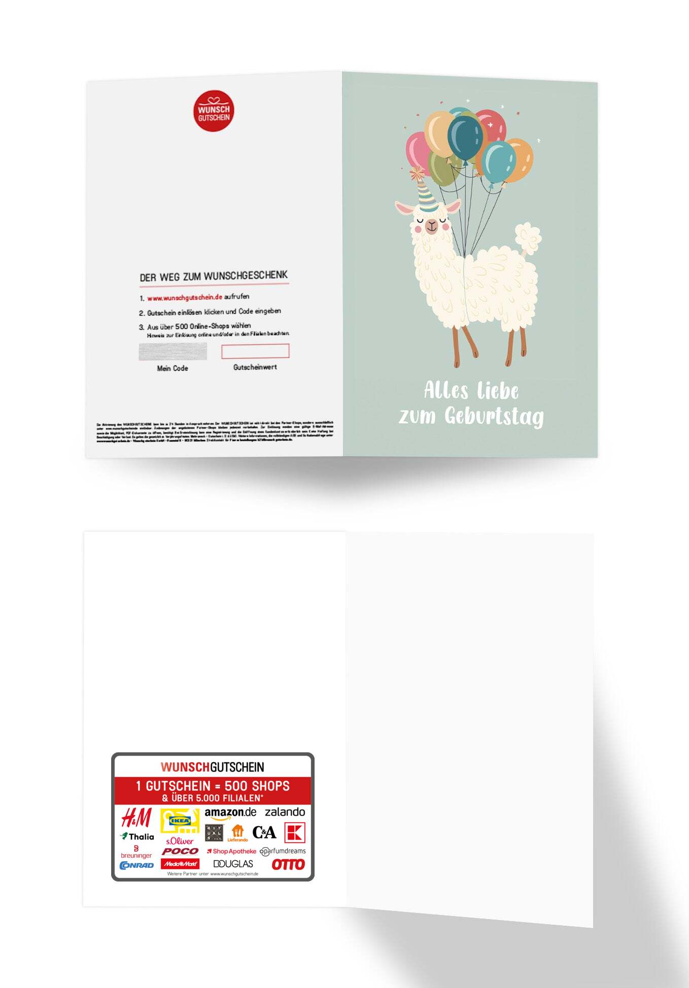 Wunschgutschein Alles Liebe - Lama PDF – Geschenkgutschein Ansicht 3