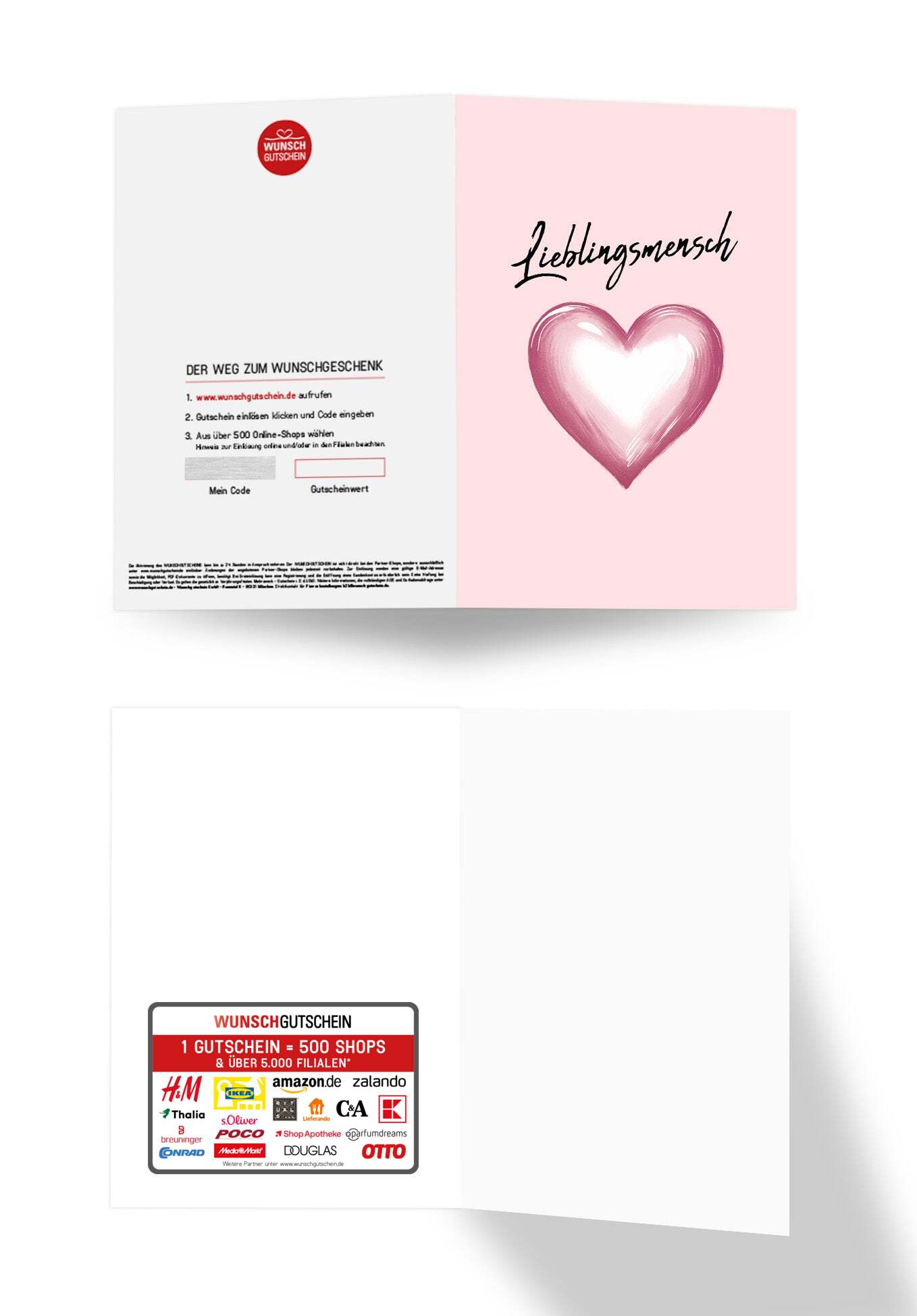 Wunschgutschein Lieblingsmensch - Rosa Herz – Geschenkgutschein Ansicht 3
