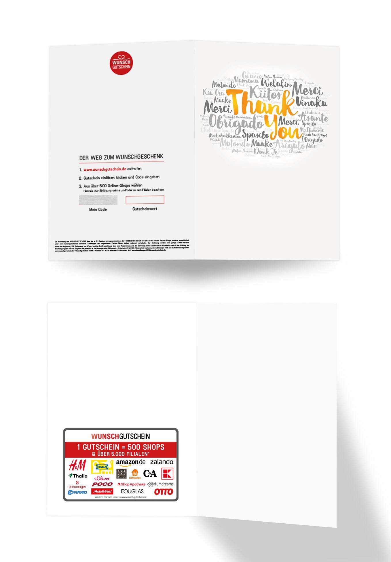 Wunschgutschein Thank you - International – Geschenkgutschein Ansicht 3