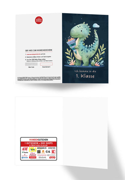 Wunschgutschein 1. Klasse - Dino – Geschenkgutschein Ansicht 3