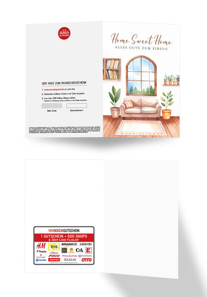 Wunschgutschein Home Sweet Home - Wohnzimmer PDF – Geschenkgutschein Ansicht 3