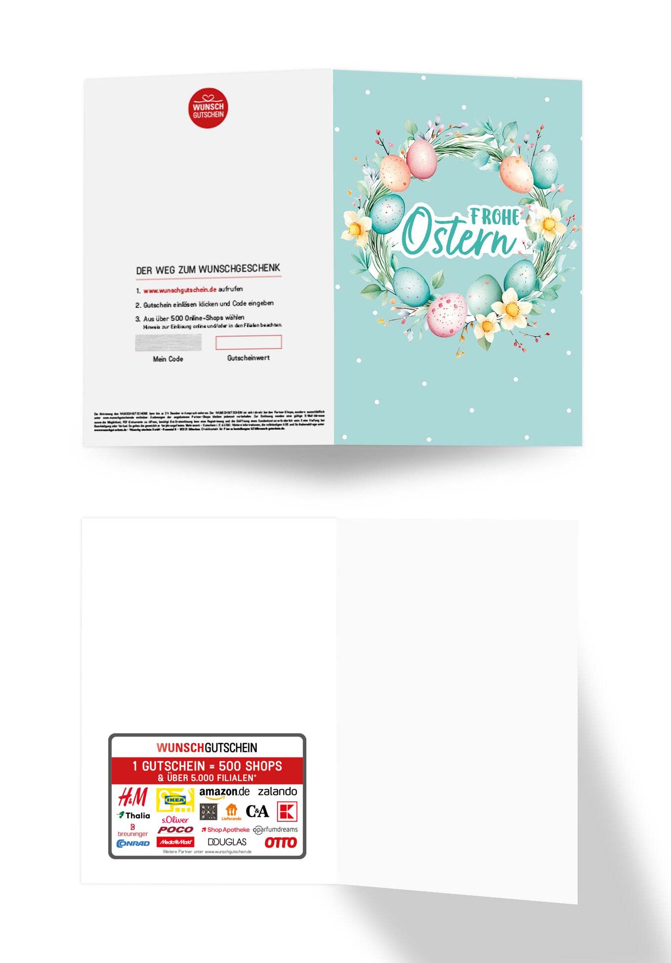 Wunschgutschein Frohe Ostern - Eierkranz – Geschenkgutschein Ansicht 3