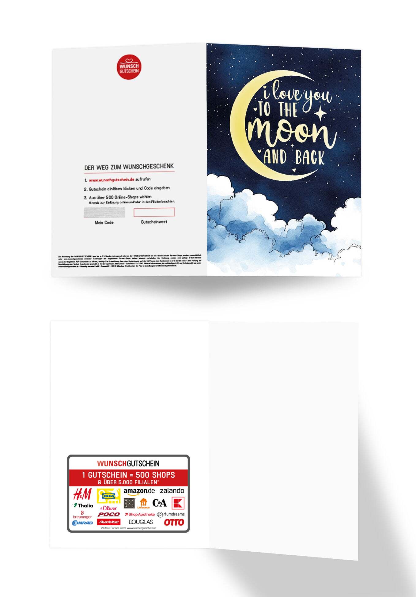 Wunschgutschein To The Moon - Mond Wolken – Geschenkgutschein Ansicht 3