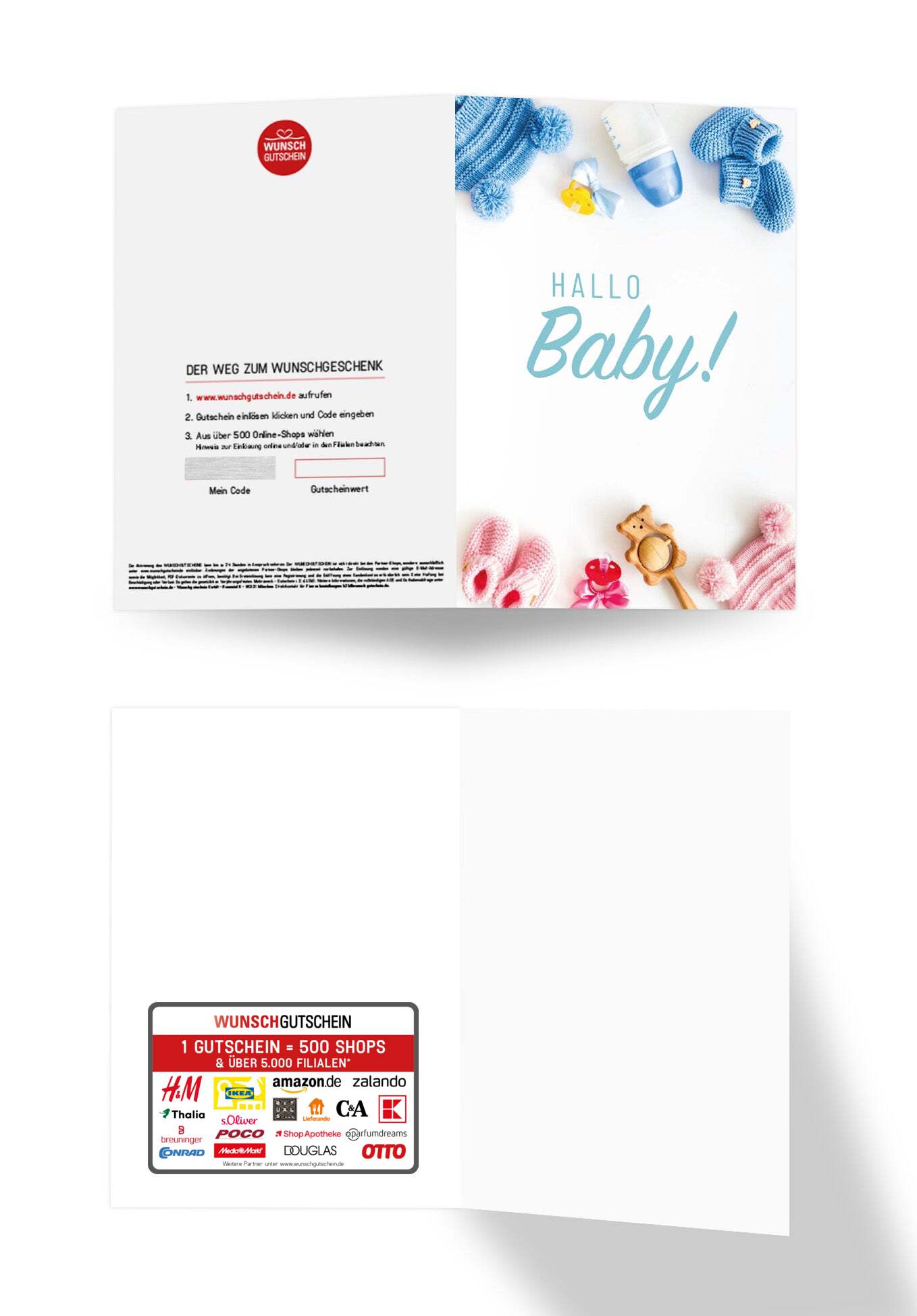 Wunschgutschein Hallo Baby - Babyklamotten – Geschenkgutschein Ansicht 3
