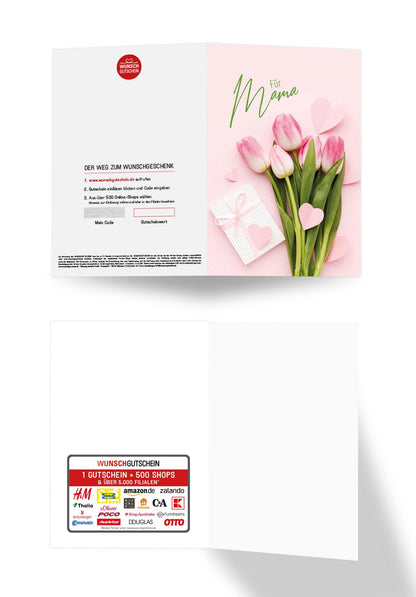 Wunschgutschein Für Mama - Herzen Tulpen – Geschenkgutschein Ansicht 3