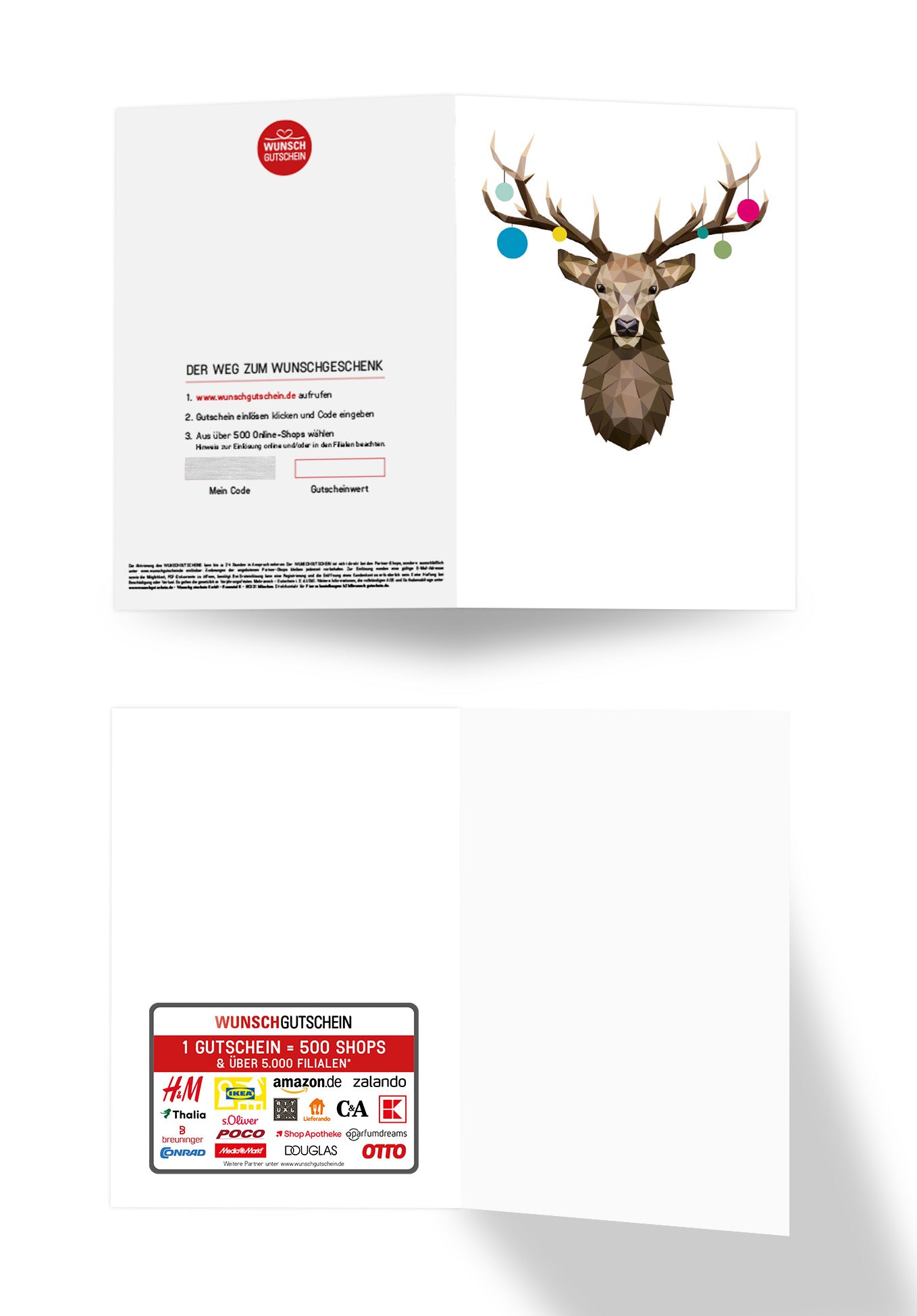 Wunschgutschein Hirsch Illustration – Geschenkgutschein Ansicht 7