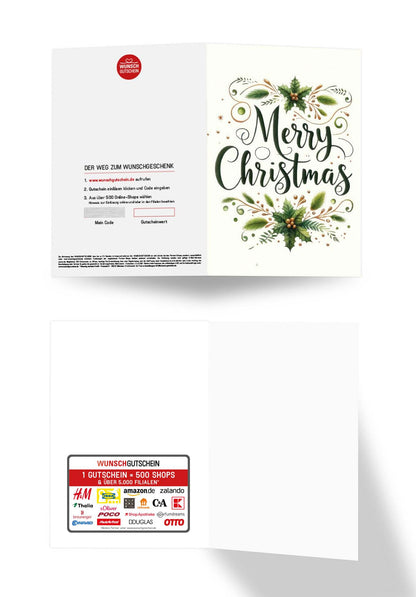 Wunschgutschein Merry Christmas - Zweige PDF – Geschenkgutschein Ansicht 3
