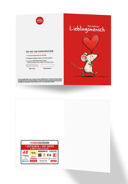 Wunschgutschein Für meinen Lieblingsmensch - Maus – Geschenkgutschein Ansicht 3