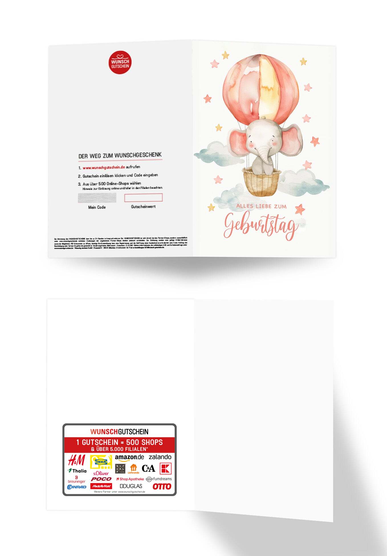 Wunschgutschein Alles Liebe - Elefant – Geschenkgutschein Ansicht 3