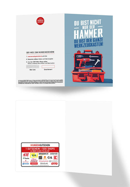 Wunschgutschein Du bist der Hammer - Werkzeugkoffer PDF – Geschenkgutschein Ansicht 3