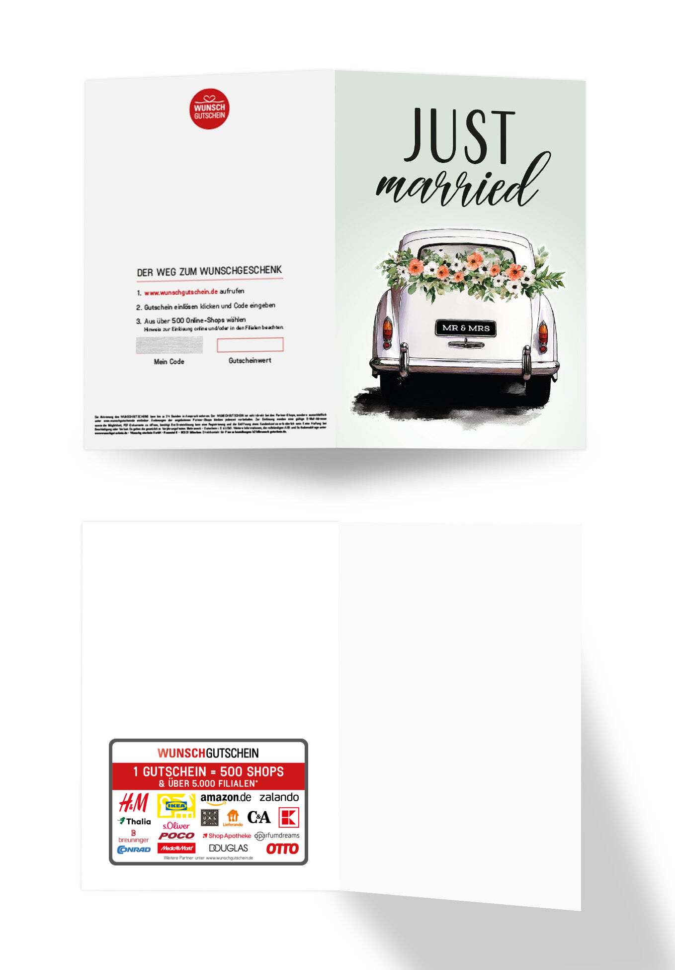 Wunschgutschein Just Married - Oldtimer – Geschenkgutschein Ansicht 3