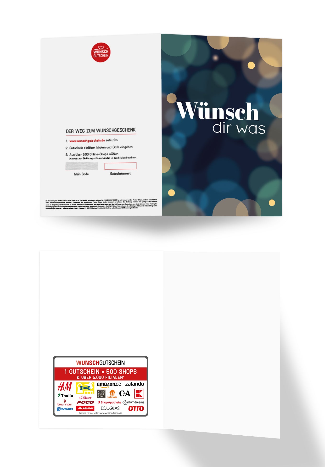 Wunschgutschein Wünsch dir was - Kreise Grün Gelb – Geschenkgutschein Ansicht 3