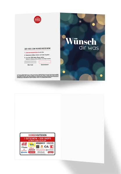 Wunschgutschein Wünsch dir was - Kreise Grün Gelb – Geschenkgutschein Ansicht 3
