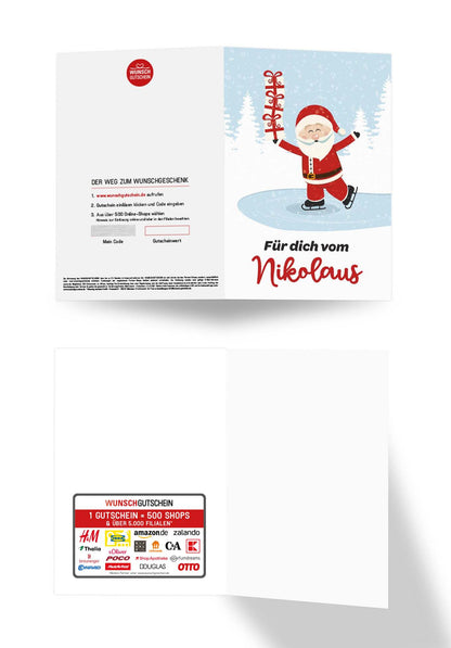 Wunschgutschein Vom Nikolaus - Nikolaus Eislaufen PDF – Geschenkgutschein Ansicht 3